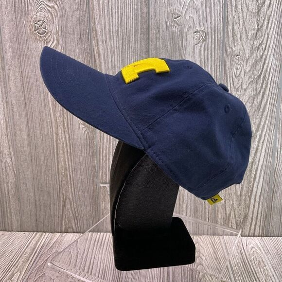 Vintage Y2K Adidas Michigan Wolverines Blue Gold Official Baseball Cap Hat Men's - Picture 4 of 9